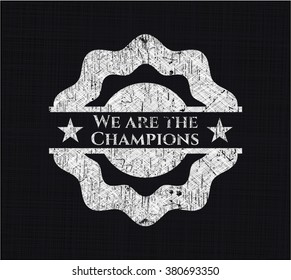 Somos los Campeones escritos con textura de pizarra