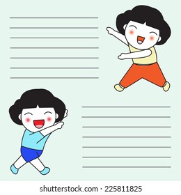 We choose to be happy paper note illustration