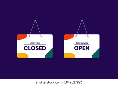 We are closed and we are open signboard