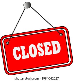 We are closed red sign