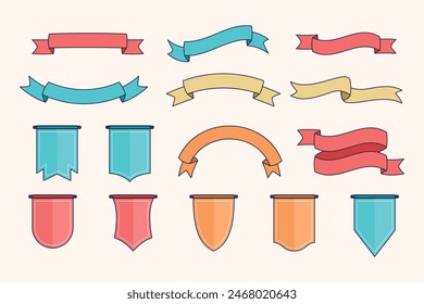 Elaboramos materiales de Ilustración vectorial plana de buena calidad que siempre son visualmente atractivos. En esta serie, le presentamos el paquete de artículos de cinta decorativa