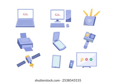 We craft good quality flat vector illustration assets which always visually appealing. In this series, we present you Technology Device Illustration.