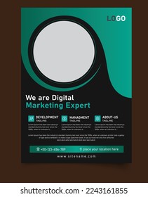 we are digital marketing agency flyer template for marketing companies or agency