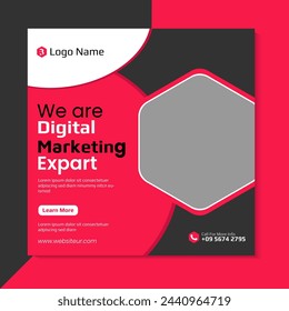 We Are Digital marketing agency social media post design and web banner template