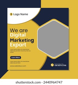 We Are Digital marketing agency social media post design and web banner template