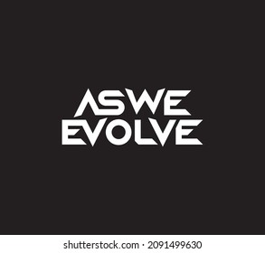 AS WE EVOLVE Logo Initials Letter Typhography Monogram Logo Design