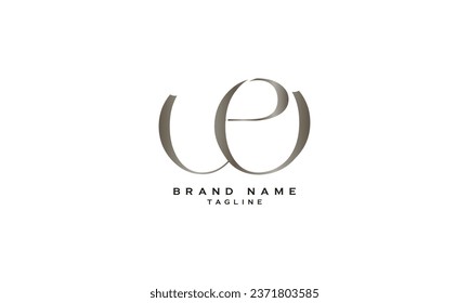 WE EW, Abstract initial monogram letter alphabet logo design