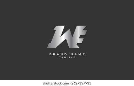 WE, EW, Abstract initial monogram letter alphabet logo design
