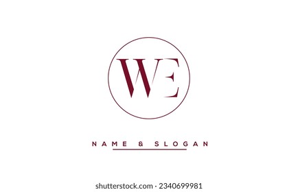 WE,  EW  Abstract  Letters  Logo  Monogram