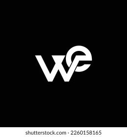 WE o EW abstracto sobresaliente negocio profesional asombroso marca artística empresa de diferentes colores ilustración logo