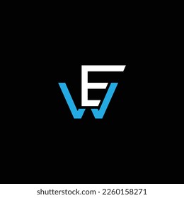 WE o EW abstracto sobresaliente negocio profesional asombroso marca artística empresa de diferentes colores ilustración logo