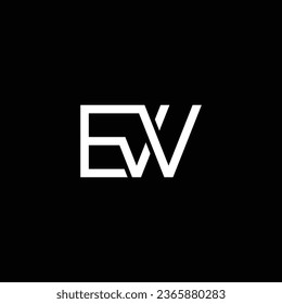 WE o EW abstracto sobresaliente negocio profesional asombroso marca artística empresa de diferentes colores ilustración logo