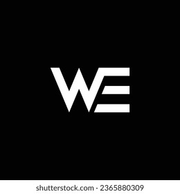WE or EW abstract outstanding professional business awesome artistic branding company different colors illustration logo