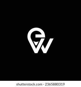 WE o EW abstracto sobresaliente negocio profesional asombroso marca artística empresa de diferentes colores ilustración logo