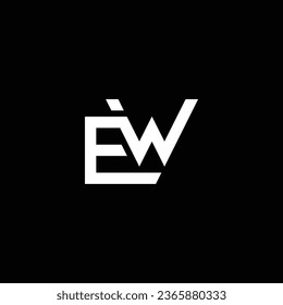 WE o EW abstracto sobresaliente negocio profesional asombroso marca artística empresa de diferentes colores ilustración logo