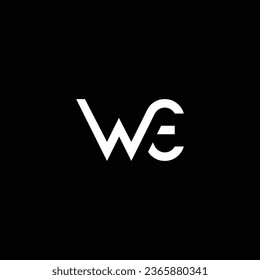 WE or EW abstract outstanding professional business awesome artistic branding company different colors illustration logo