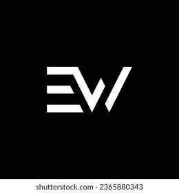 WE o EW abstracto sobresaliente negocio profesional asombroso marca artística empresa de diferentes colores ilustración logo