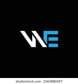 WE or EW abstract outstanding professional business awesome artistic branding company different colors illustration logo