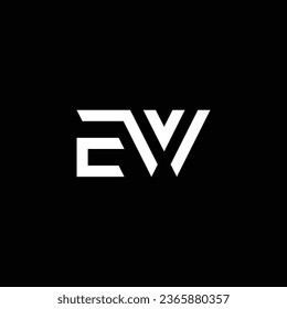 WE or EW abstract outstanding professional business awesome artistic branding company different colors illustration logo