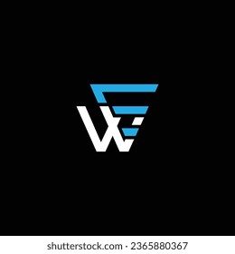 WE or EW abstract outstanding professional business awesome artistic branding company different colors illustration logo