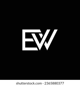 WE or EW abstract outstanding professional business awesome artistic branding company different colors illustration logo