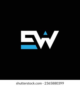 WIR oder EW abstrahierte herausragende professionelle Unternehmen fantastisch künstlerisches Branding Unternehmen verschiedene Farben Illustrationslogo Logo
