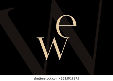Conception d'icône logo WE ou EW lettre. Style classique initiales de luxe monogramme.