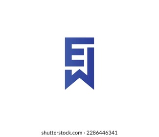 WE EW Logo design vector template