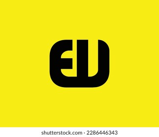 WE EW Logo design vector template