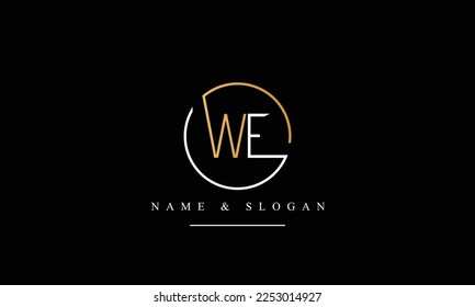 WE, EW, W, E abstract letters logo monogram