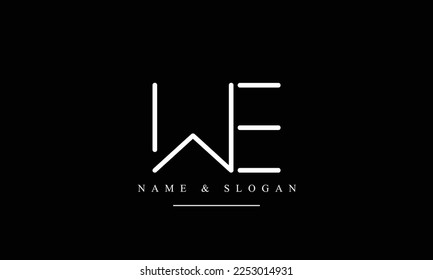 WE, EW, W, E abstract letters logo monogram