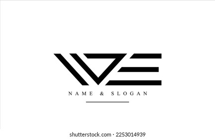 WE, EW, W, E abstract letters logo monogram