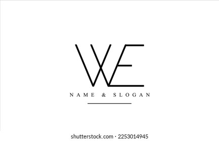 WE, EW, W, E abstract letters logo monogram