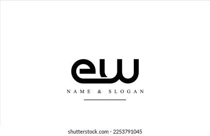 WE, EW, W, E abstract letters logo monogram