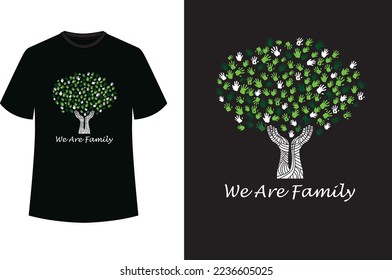 We Are Family T-Shirt Design, This is unity logo vector design for family day.