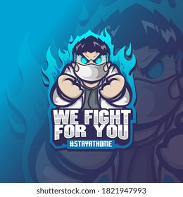 WE FIGHT FOR YOU, Logo Design Template For Your Brand