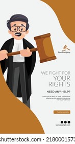 We fight for your rights portrait template design.  