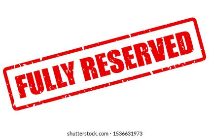 We are fully reserved vector stamp on white background