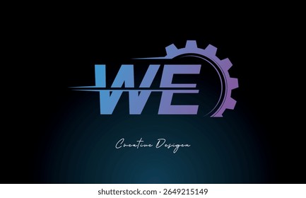 Logo WE Gear Fusion - Industries Tech-Inspiré Marque d'Industries futuriste Marque de conception pour les marques de Technologie et d'ingénierie.