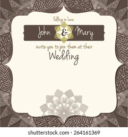 "We are getting Married". Wedding card template. vector illustration Celebrating Love wedding invitation