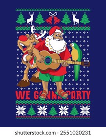 We Gonna Party Ugly Sweater Design