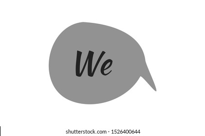 We Hand drawn Colorful speech set of  bubbles and doodles with dialog words in vector format of bubbles speech doodle set. Speak doodle icon hand writing isolated vector.