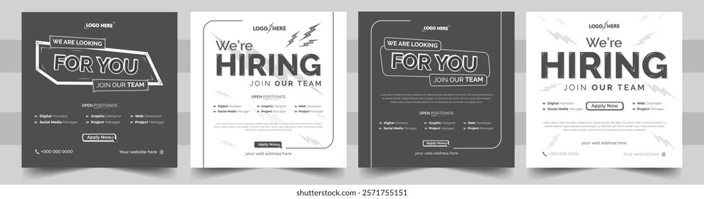 We have a job opening and are looking for sum social media post banner design template. We are looking to hire someone to create a square web banner.