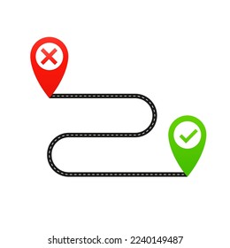 We have moved, address navigation, apartment design, office relocation has changed, Relocation. Changed address on white isolated background. Vector illustration