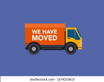 We Have Moved Banner Moving Concept Stock Vector (Royalty Free ...