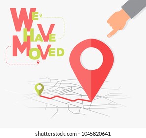 We have moved, changed address navigation