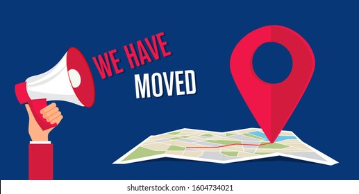 We have moved, changed address navigation