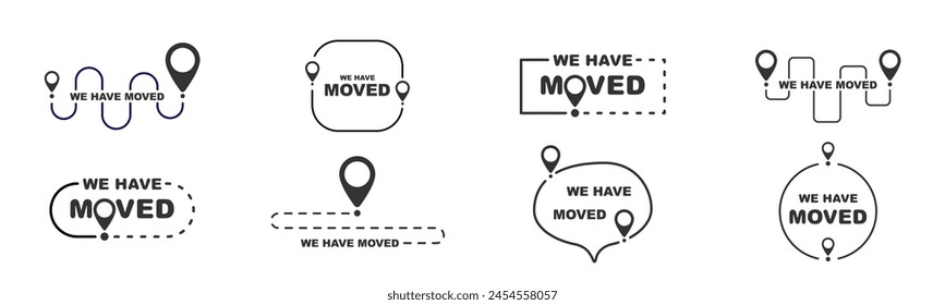 We have moved elements set illustration. New address, location