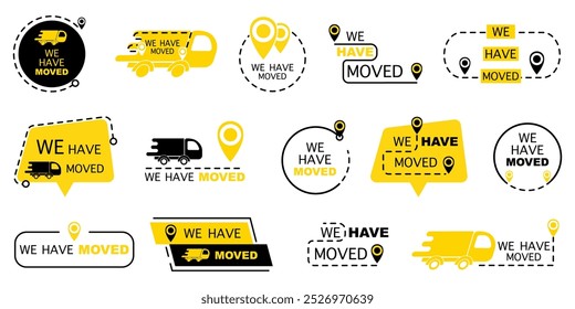 We have moved logistic and delivery badges with truck and map pointer