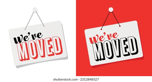 We have moved on door sign